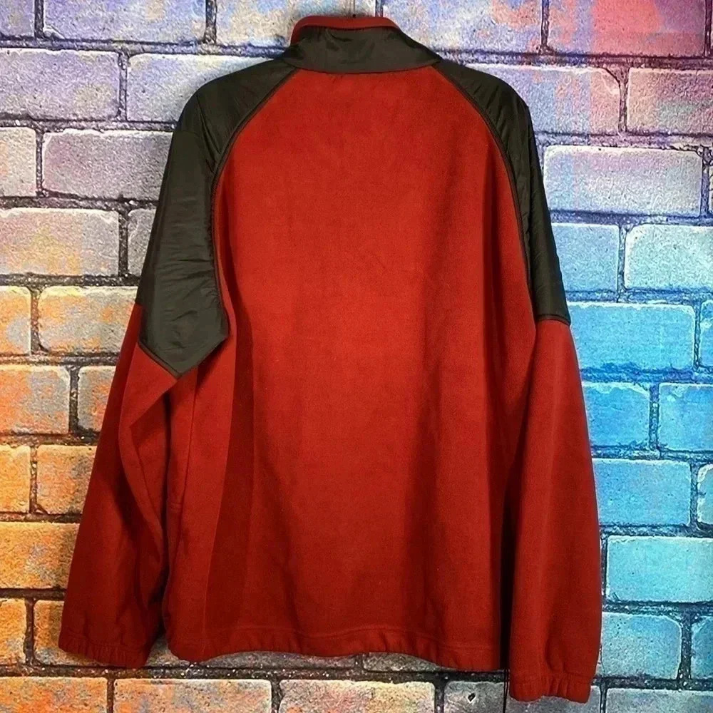 Timberland Men’s Fleece Performance Jacket Red Black XL - Picture 6 of 9